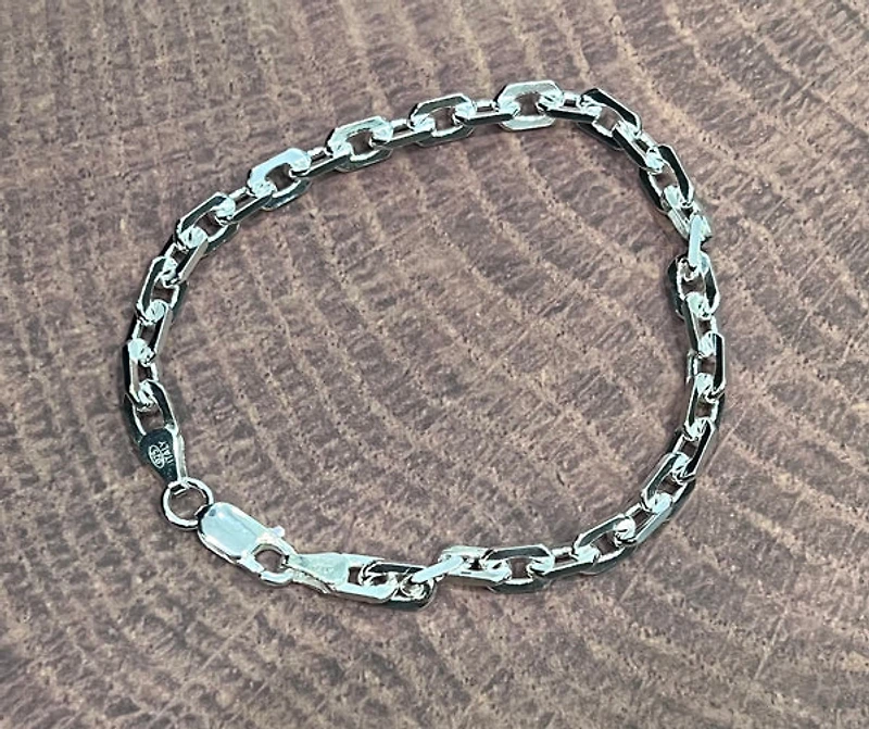 925 Sterling Silver 5.5mm Rolo Link Bracelet - 8.25 Inches