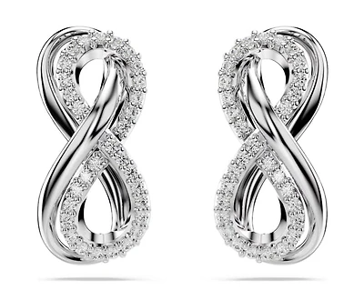 Swarovski - Hyperbola stud earrings, Infinity, White, Rhodium plated - 5687269/5689648 (SS)
