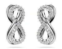 Swarovski - Hyperbola stud earrings, Infinity, White, Rhodium plated - 5687269/5689648 (SS)