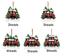 Personalized Bear Family Christmas Tree Ornament - 2 People