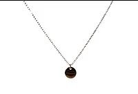 Stainless Steel 10mm Engravable Disc Pendant - 18"