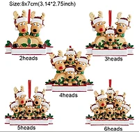 Personalized Reindeer Family Christmas Tree Ornament