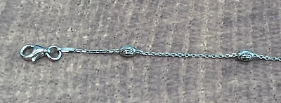 925 Sterling Silver 3.0mm Ball Link Bracelet  -  7.25 Inches