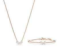 Swarovski - Mesmera set, Mixed cuts, White, Rose gold-tone plated - 5684779