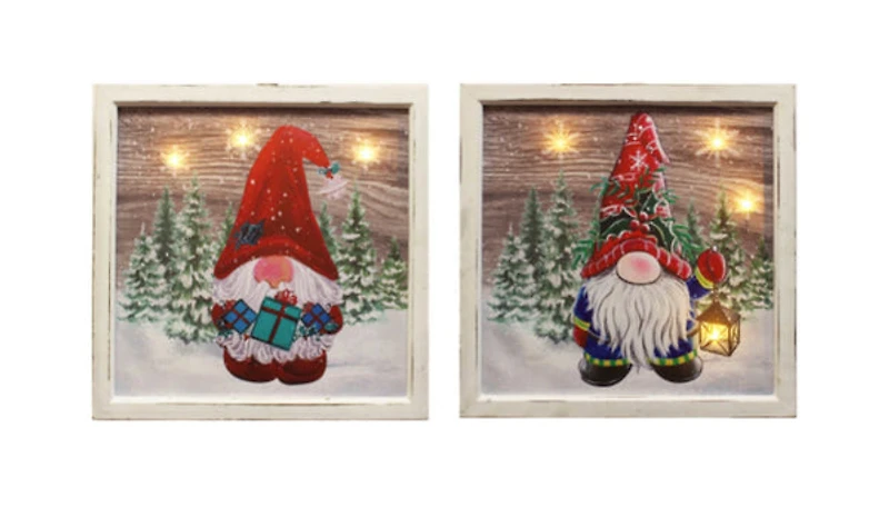 LED Gnome Canvas Wall Art