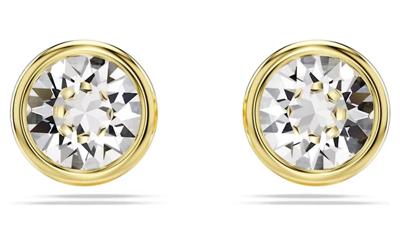 Swarovski - Imber stud earrings, Round cut, White, Gold-tone plated - 5681552/5689660 (SS)