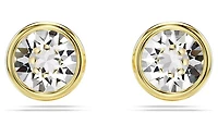 Swarovski - Imber stud earrings, Round cut, White, Gold-tone plated - 5681552/5689660 (SS)