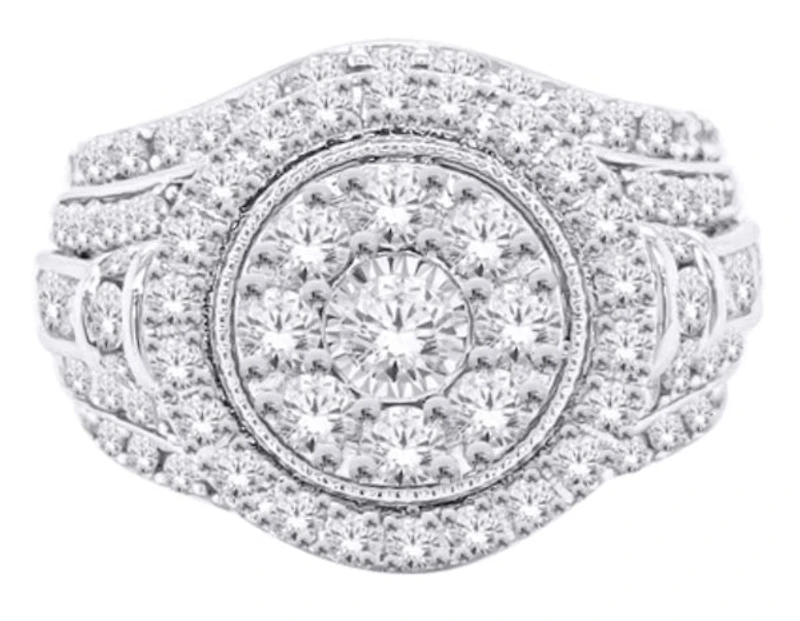 14K Gold 2.00cttw Natural Diamond Halo Engagement