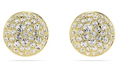 Swarovski - Meteora stud earrings, White, Gold-tone plated - 5683444