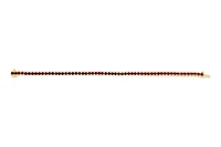 Sterling Silver with 14K Gold Plate Lab Created Garnet  Bracelet 