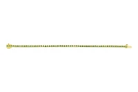 Sterling Silver with 14K Gold Plate Lab Created Peridot Bracelet - August Birthstone