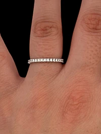 14K White Gold 0.36 cttw Diamond Eternity Band- Size 6 - 4.5