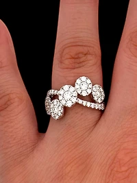 14K White Gold 1.41 cttw White Diamond Ring