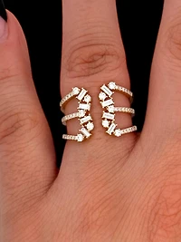 14K Yellow Gold 0.70 cttw White Diamond Ring