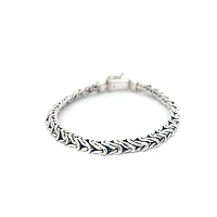 925 Silver 5.25mm King's Link Bracelet  - 8.5 Inches