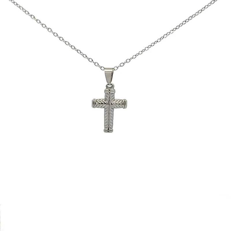 Stainless Steel 20X14mm Cross Pendant - 18"