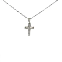 Stainless Steel 20X14mm Cross Pendant - 18"