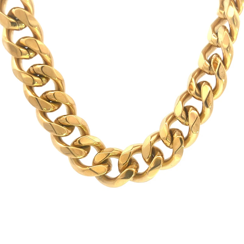 Stainless Steel 15mm 24" Miami Curb Chain