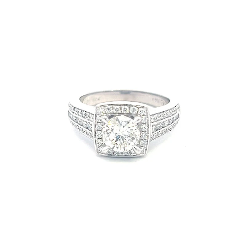 14K White Gold 1.61cttw Diamond Engagement Ring