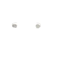 14K White Gold 1.02cttw Diamond Earrings with Screw Backs