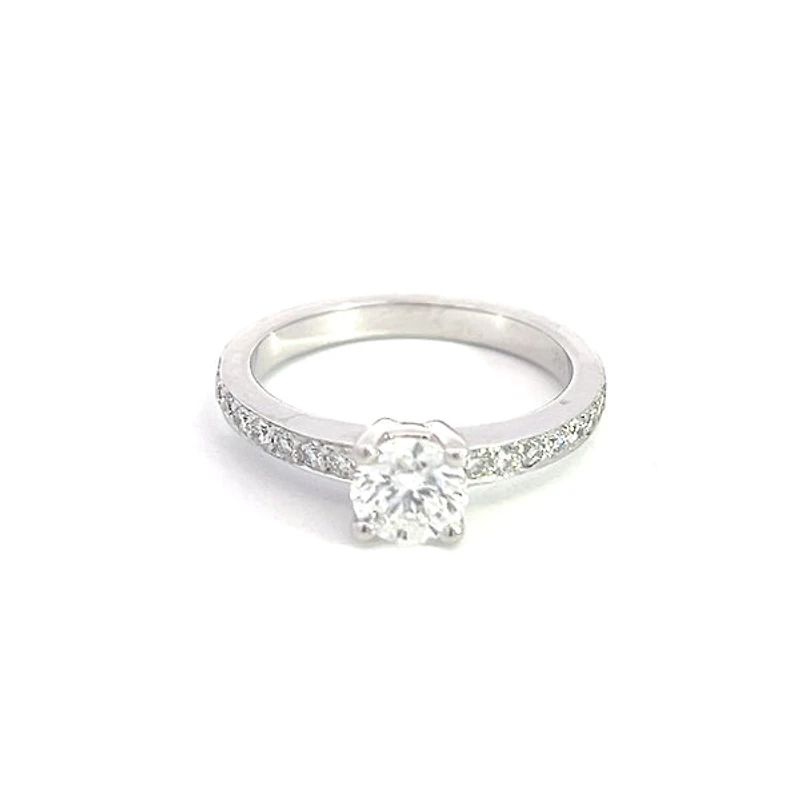 14K White Gold 1.03cttw Diamond Engagement Ring - /