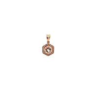 14K Rose Gold Morganite and Diamond Pendant