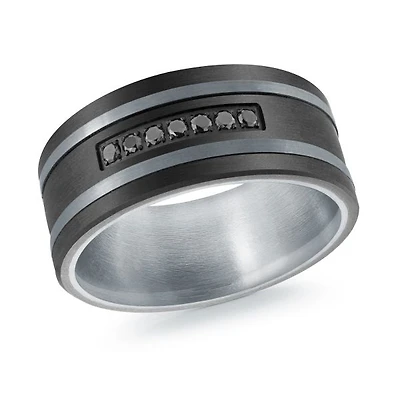 14K White Gold, Tantalum, Titanium