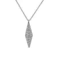 14K White Gold Diamond Pendant