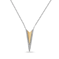 14K White and Yellow Gold Diamond Pendant