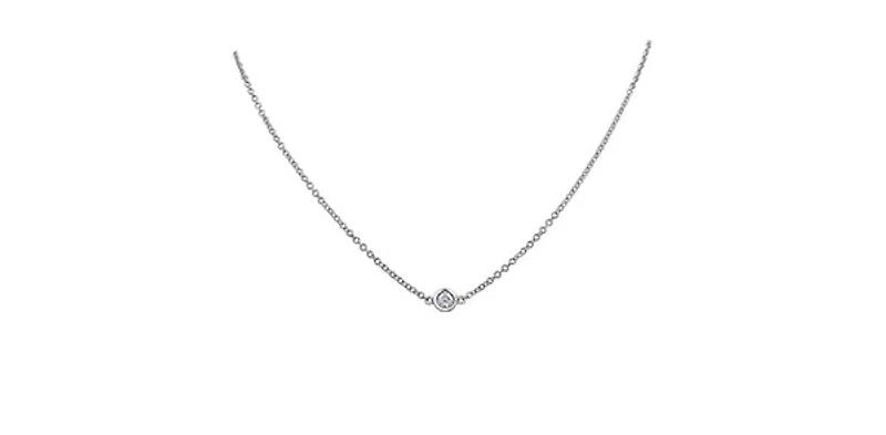 14K White Gold 0.20 cttw Diamond Pendant