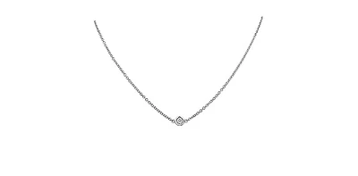 14K White Gold 0.20 cttw Diamond Pendant