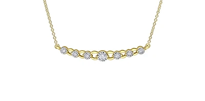 10K Yellow & White Gold 0.18 cttw Diamond Necklace