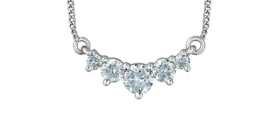 10K White Gold 0.33cttw Lab Grown Diamond Necklace - 18 Inches