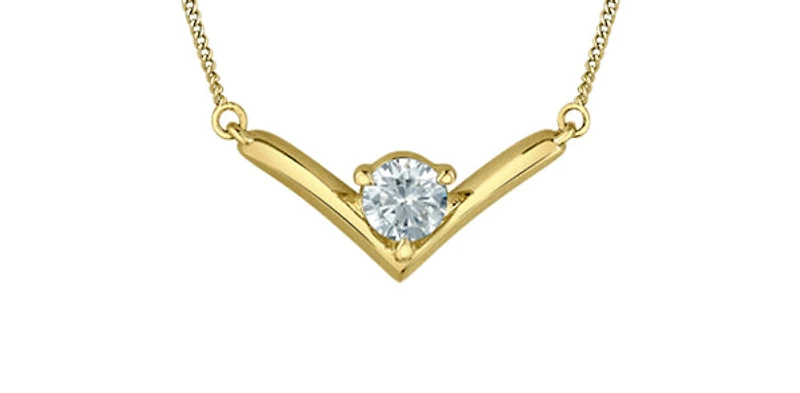 10K Yellow Gold 0.30cttw Lab Grown Diamond Necklace