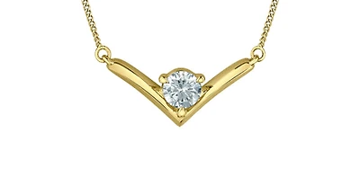 10K Yellow Gold 0.30cttw Lab Grown Diamond Necklace