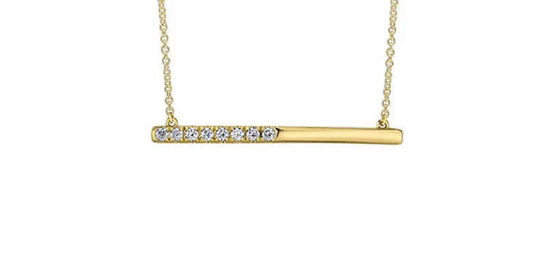 10k Yellow Gold 0.249cttw Canadian Diamond Necklace