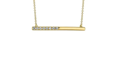 10k Yellow Gold 0.249cttw Canadian Diamond Necklace