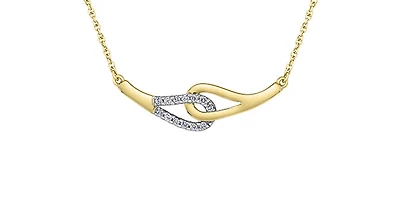 10K Yellow Gold 0.13cttw Diamond Necklace