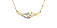 10K Yellow Gold 0.13cttw Diamond Necklace