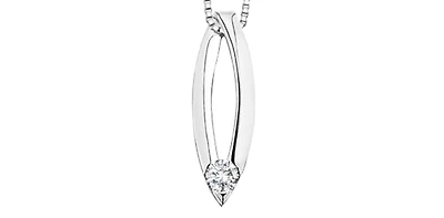 10K White Gold cttw Diamond Pendant