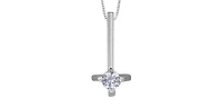 10K White Gold 0.035 cttw Diamond Pendant