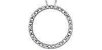 10K White Gold 0.05cttw Diamond Eternity Pendant - 18"