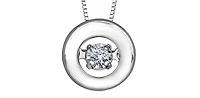 10K White Gold 0.04 cttw Diamond Pendant