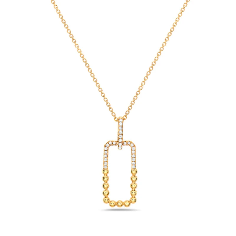 14K Yellow Gold cttw Diamond Pendant