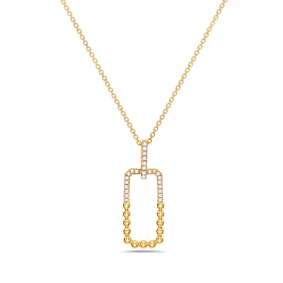 14K Yellow Gold cttw Diamond Pendant