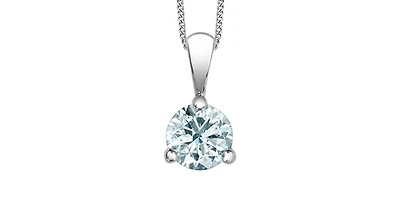 10K White Gold 0.70cttw Lab Grown Diamond Necklace - 18 Inches