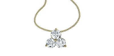 14K Yellow Gold 0.24cttw Canadian Diamond Pendant, 18"