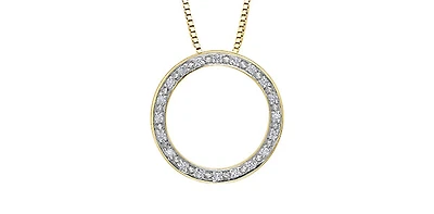 10K Yellow Gold 0.10cttw Diamond Pendant