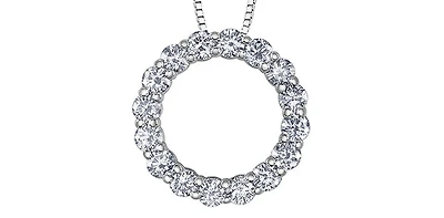 10K White Gold 1.00cttw Diamond Necklace