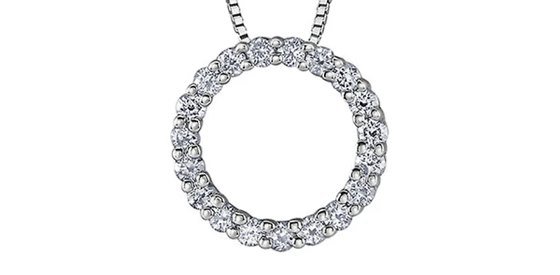 10K White Gold 0.25cttw Diamond Necklace